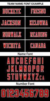 Custom Black Red-White Classic Style Mesh Authentic Football Jersey